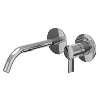 IVY Pact Wastafelkraan Afbouwdeel - 2-Gats Wandmontage - Gebogen Uitloop - Chroom