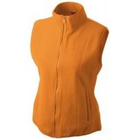 Fleece outdoor bodywarmer oranje voor dames - thumbnail