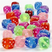 Creativ Company Dobbelsteen kralen, afm 7x7 mm, gatgrootte 1,5 mm, 105 gr, 125 ml/ 1 doos