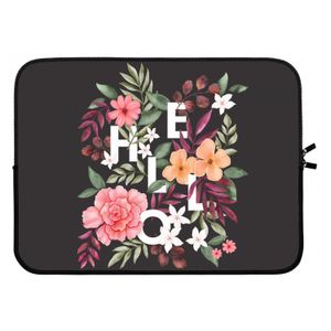 Hello in flowers: Laptop sleeve 15 inch