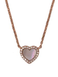 APM Monaco collier à pendentif Nacre Heart - Rose