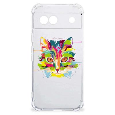 Google Pixel 8A Stevig | Bumper Hoesje | Cat Color Google Pixel 8A Stevig | Bumper Hoesje | Cat Color