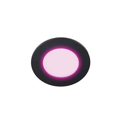 Mondo ondiepe mini inbouwspot - White & Color - rond ZWART 3Watt IP65 - Zigbee 3