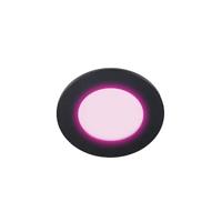 Mondo ondiepe mini inbouwspot - White & Color - rond ZWART 3Watt IP65 - Zigbee 3