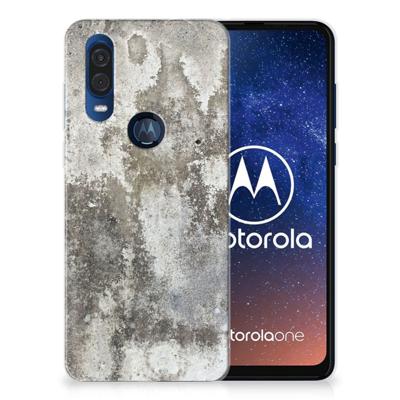 Motorola One Vision | TPU | Siliconen hoesje | Beton Print