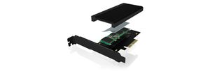 ICY BOX IB-PCI208-HS, PCIe Erweiterungskarte mit Kühlkörper, M.2 NVMe SSD zu PCIe 4.0 x4 1 poort M.2-controller PCIe x4 Geschikt voor: M.2 SATA SSD Incl.