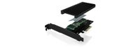 ICY BOX IB-PCI208-HS, PCIe Erweiterungskarte mit Kühlkörper, M.2 NVMe SSD zu PCIe 4.0 x4 1 poort M.2-controller PCIe x4 Geschikt voor: M.2 SATA SSD Incl. - thumbnail