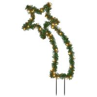 vidaXL Kerstverlichting meteoor met grondpinnen 80 LED's 62 cm - thumbnail