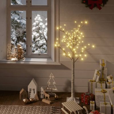 VidaXL Kerstboom wilg met 120 warmwitte led&apos;s binnen en buiten 1,2 m