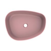 Waskom Arcqua Rocker Cast Marble 50x37 cm Organisch Links Mat Roze Arcqua