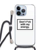 My energy: iPhone 13 Pro Transparant Hoesje met koord