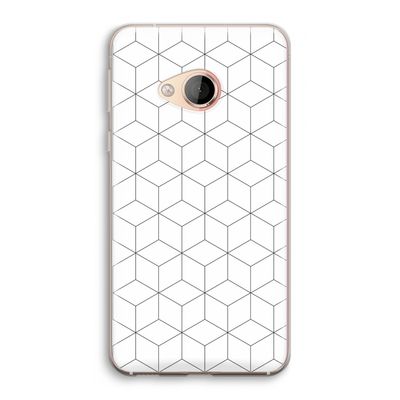 Zwart-witte kubussen: HTC U Play Transparant Hoesje