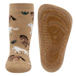 Antislip kindersokken met paarden print