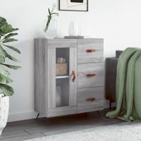 Dressoir 69,5x34x90 cm bewerkt hout grijs sonoma eikenkleurig - thumbnail
