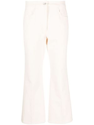 Jil Sander pantalon évasé à plis marqués - Tons neutres