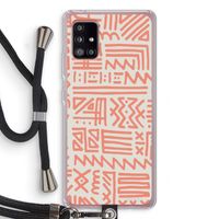 Marrakech Pink: Samsung Galaxy A51 5G Transparant Hoesje met koord