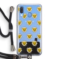 Leeuwenkoppen: Samsung Galaxy A40 Transparant Hoesje met koord