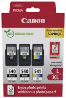 Canon photo value pack 2 x PG-540L + 1 x CL-541XL, 300 - 400 pagina&apos;s, OEM 5224B015, 4 kleuren