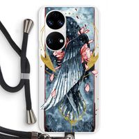 Golden Raven: Huawei P50 Transparant Hoesje met koord
