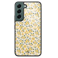 Samsung Galaxy S22 Plus glazen hardcase - Yellow garden