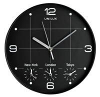 Wandklok unilux on time dia 30.5cm zwart/wit