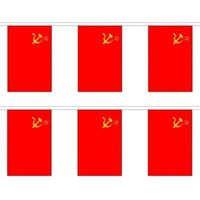 2x Stoffen vlaggenlijnen USSR 3 meter   -