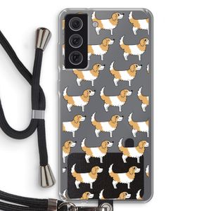 Doggy: Samsung Galaxy S21 FE Transparant Hoesje met koord