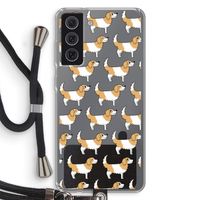 Doggy: Samsung Galaxy S21 FE Transparant Hoesje met koord