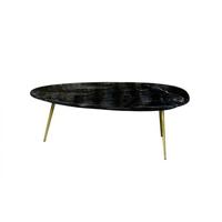 D - Livingfurn - Salontafel Organic Zwart Goud - 55x110x40 - Marmer