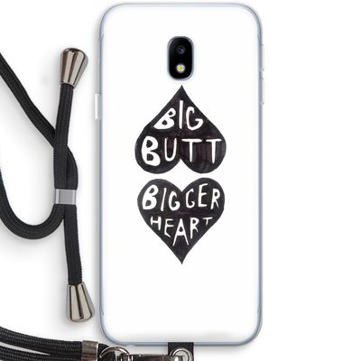Big butt bigger heart: Samsung Galaxy J3 (2017) Transparant Hoesje met koord