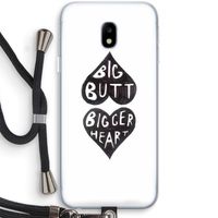 Big butt bigger heart: Samsung Galaxy J3 (2017) Transparant Hoesje met koord