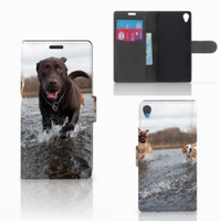 Sony Xperia Z3 Telefoonhoesje met Pasjes Honden Labrador - thumbnail
