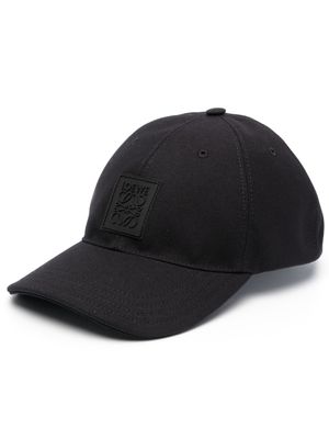 LOEWE casquette en coton à patch logo - Noir LOEWE casquette en coton à patch logo - Noir