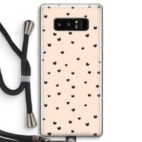 Kleine kattenkopjes: Samsung Galaxy Note 8 Transparant Hoesje met koord