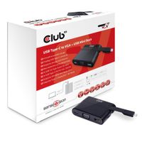 CLUB3D USB 3.0 Type-C to VGA + USB Mini Dock USB 3.1 (3.1 Gen 2) Type-? - thumbnail