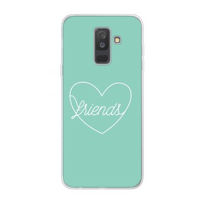 Friends heart pastel: Samsung Galaxy A6 Plus (2018) Transparant Hoesje