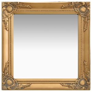 VidaXL Wandspiegel barok stijl 50x50 cm goudkleurig