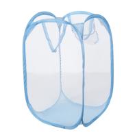 3 STKS opvouwbare pop up Wash tas wasmand tas belemmert mesh opslag Pueple vuile kleren mand (blauw)