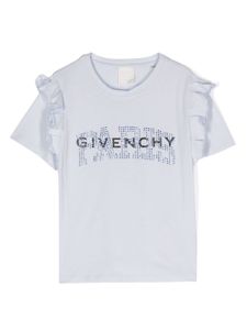 Givenchy Kids t-shirt en coton à logo imprimé - Bleu