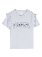 Givenchy Kids t-shirt en coton à logo imprimé - Bleu