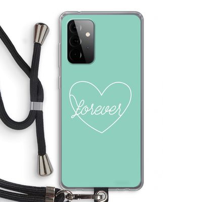 Forever heart pastel: Samsung Galaxy A72 5G Transparant Hoesje met koord