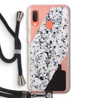 Gespikkelde marmer: Samsung Galaxy A20e Transparant Hoesje met koord