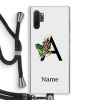 Charcoal Flora: Samsung Galaxy Note 10 Plus Transparant Hoesje met koord