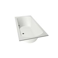 Xenz Lagoon Duobad - 190x90x53 - afvoer Midden - acryl - wit mat 6929-03