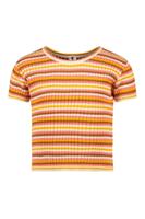 B.Nosy Meisjes t-shirt gestreept - Betty - Panter AOP