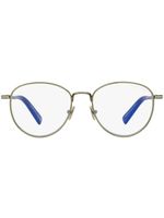 TOM FORD Eyewear lunettes de vue Blue Block à monture ronde - Argent - thumbnail