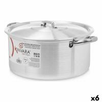 Kookpot met Deksel Kinvara 100009 100009 Zilverkleurig 8 L 38 x 16 x 30,5 cm (6 Stuks)