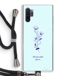 Bloom with grace: Samsung Galaxy Note 10 Plus Transparant Hoesje met koord