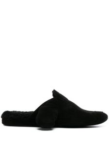 Thom Browne chaussons en daim - Noir