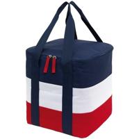 Koeltas - 17 liter - blauw-rood-wit - met hengels - 25x25x28 cm - polyester